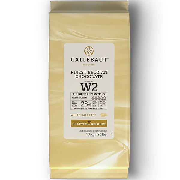 CALLEBAUT - WHITE CHOCOLATE CALLETS W2NV-595 2x10 KG