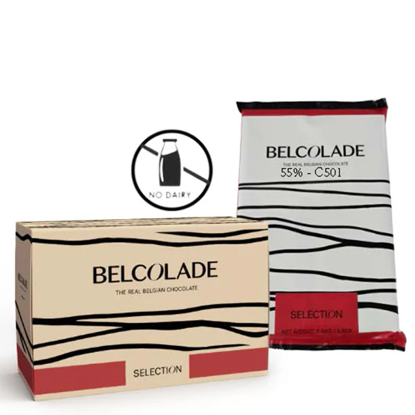 BELCOLADE - 56% DARK CHOC BLOCK 2.5KG