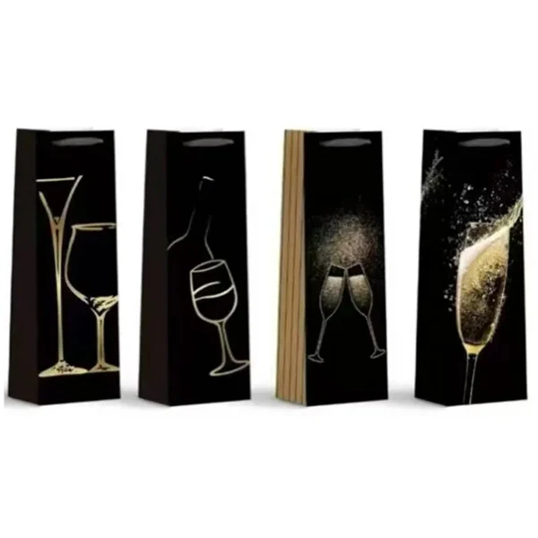 EPC - BLACK GLASS DESIGN BOTTLE GIFTBAG 1 UN