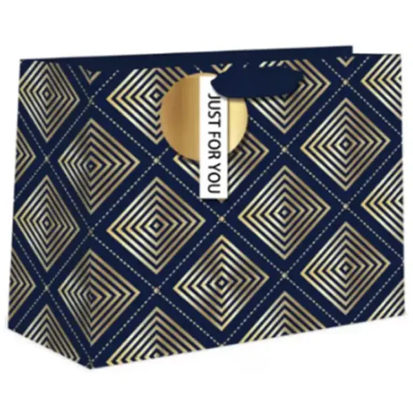 EPC - BLACK/GOLD HORIZONTAL STAMP LARGE PREMIUM GIFTBAG 1UN