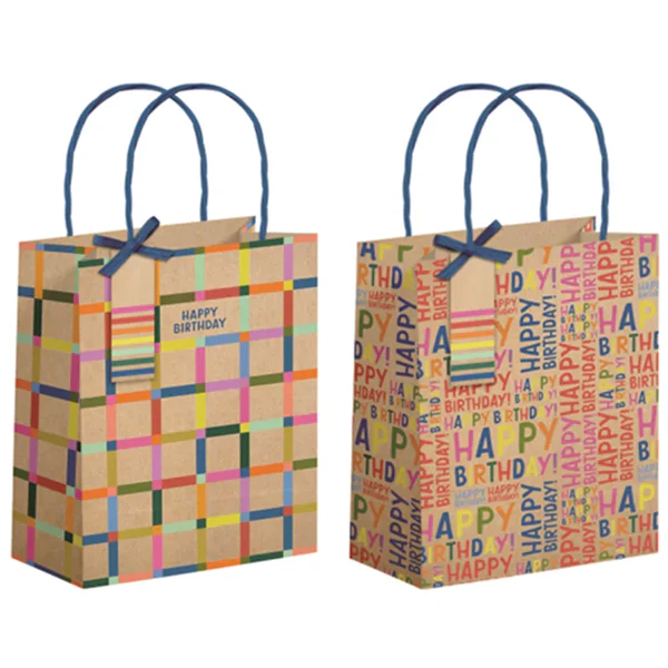 EPC - CRAFT COLOR PRINT BIRTHDAY GIFTBAG LARGE 2STYLES 1 UN