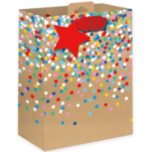 EPC - KRAFT STAR STAMP GIFTBAG JUMBO 1 UN
