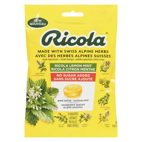 RICOLA - BAG LEMON MINT 6x8x75 GR