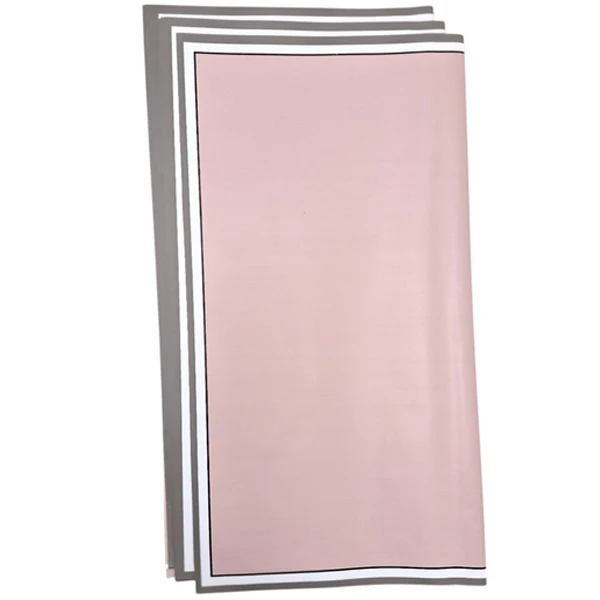 HAN SU - 20PC DEEP PINK W/ GRAY EDGE WRAPPING PAPER 57x57 CM