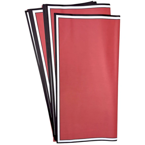 HAN SU - 20PC RED W/ BLACK EDGE WRAPPING PAPER 57x57 CM