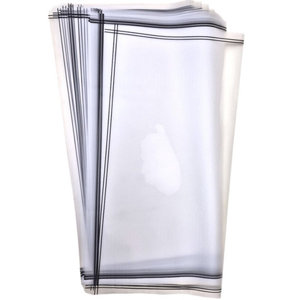 HAN SU - 20PC TRANSPARENT W/ BLACK EDGE WRAPPING PAPER 57x57 CM