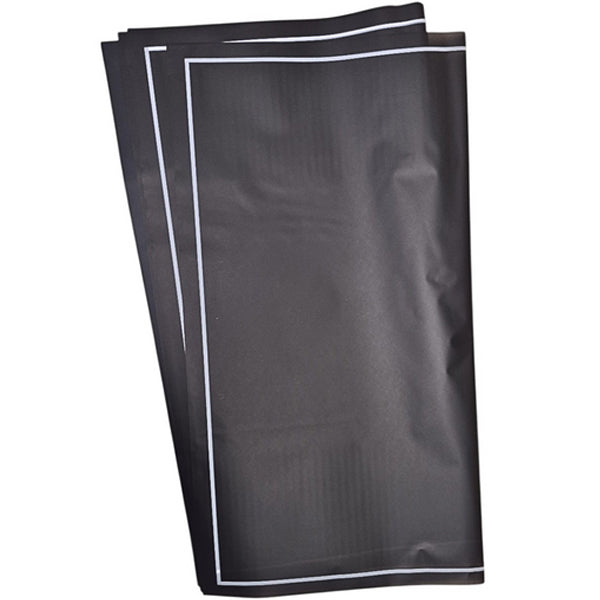 HAN SU - 20PC BLACK W/ WHITE SMALL EDGE WRAPPING PAPER 57x57 CM