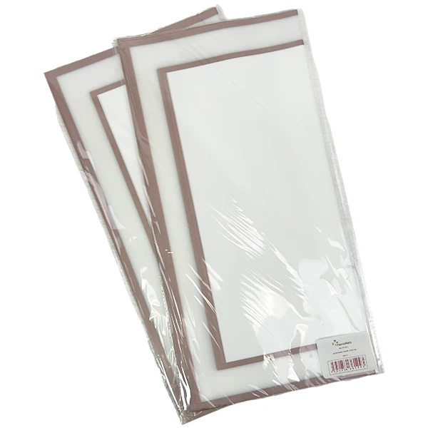 HAN SU - 20PC WHITE & ROSE GOLD EDGE 57x57 CM