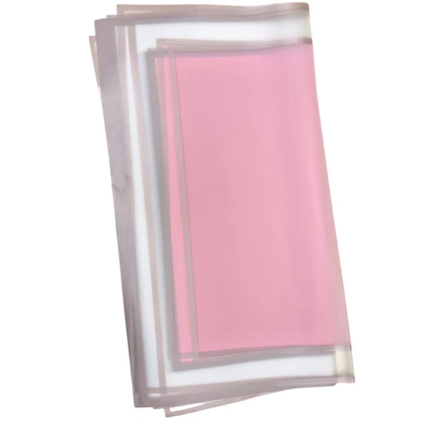 HAN SU - 20PC PINK W/ WHITE & GOLD EDGE WRAPPING PAPER 57x57 CM