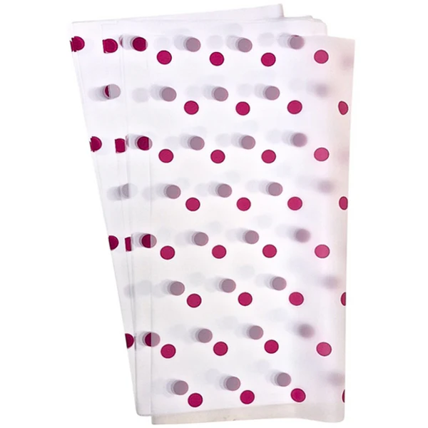 HAN SU - 20PC WHITE W/ RED POLKA DOTS WRAPPING PAPER 57x57 CM