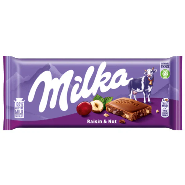 MILKA - RAISIN AND NUT 23x90 GR
