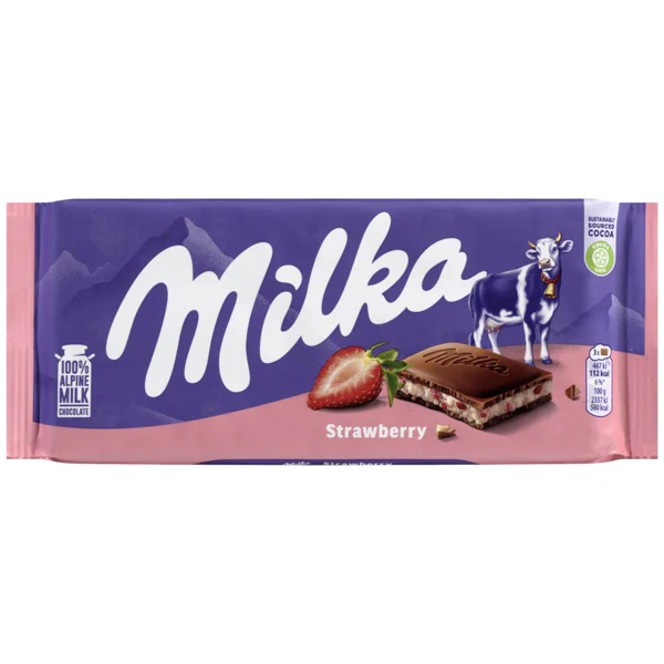 MILKA - STRAWBERRY YOGHURT 22x100 GR