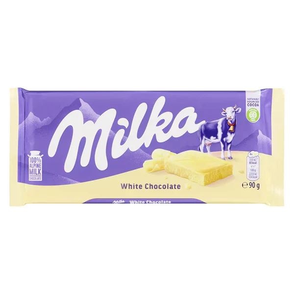 MILKA - WHITE CHOCOLATE 24x90 GR