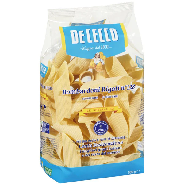 DE CECCO - #128 BOMBARDONI RIGATI 500GR