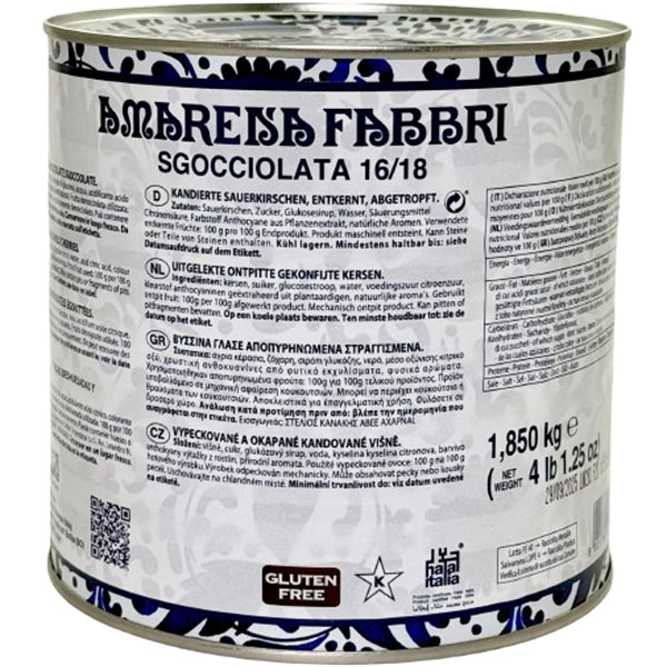 FABBRI - DRAINED AMARENA CHERRIES 1.85KG