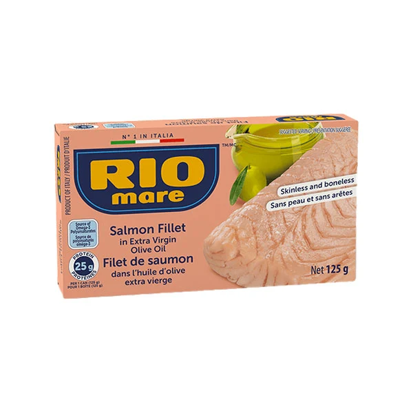 RIO MARE - STEAMED SALMON IN EVOO 125GR