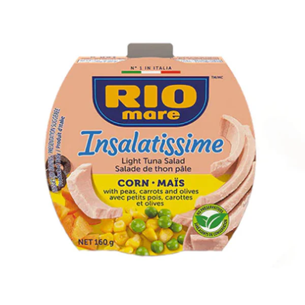 RIO MARE - INSALATISSIMA LIGHT TUNA WITH CORN 18x160 GR