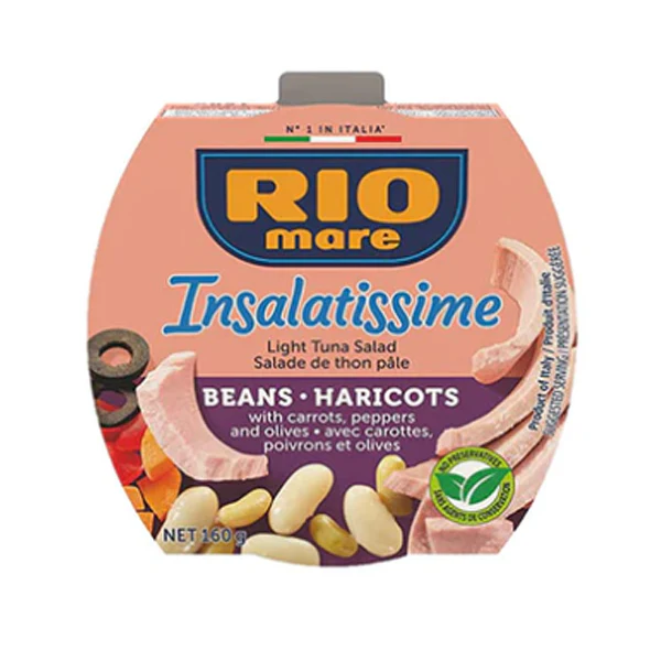 RIO MARE - LIGHT TUNA INSALATISSIMA WITH BEANS 18x160 GR