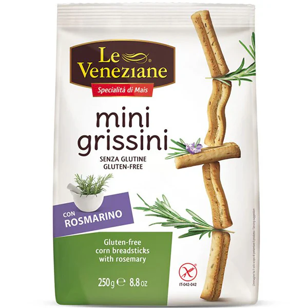 LE VENEZIANE - MINI GRISSINI ROSEMARY GLUTEN FREE 8x250 G