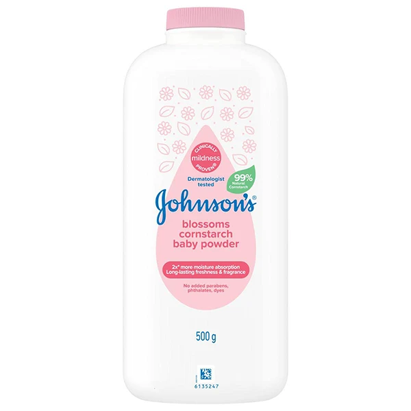 JOHNSON & - BLOSSOM CORNSTARCH BABY POWDER 500GR