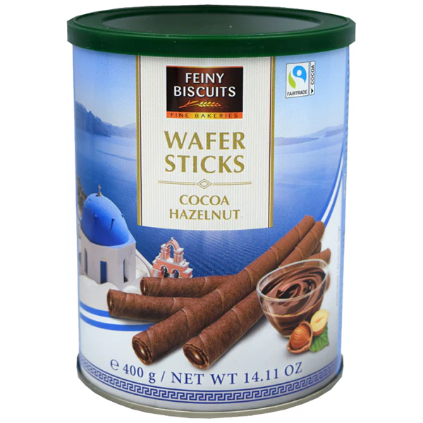 FEINY BISCUITS - WAFER ROLLS W/ COCOA HAZELNUT 400GR