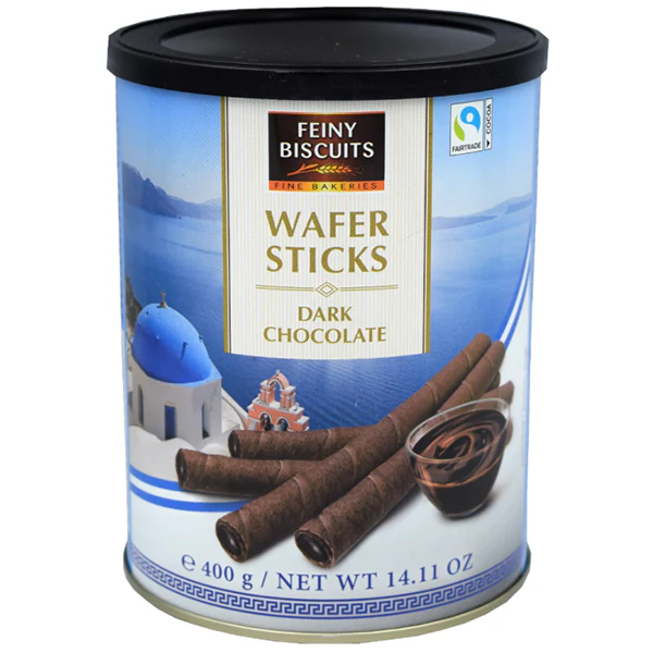 FEINY BISCUITS - WAFER ROLLS W/ DARK CHOCOLATE CREAM 400GR