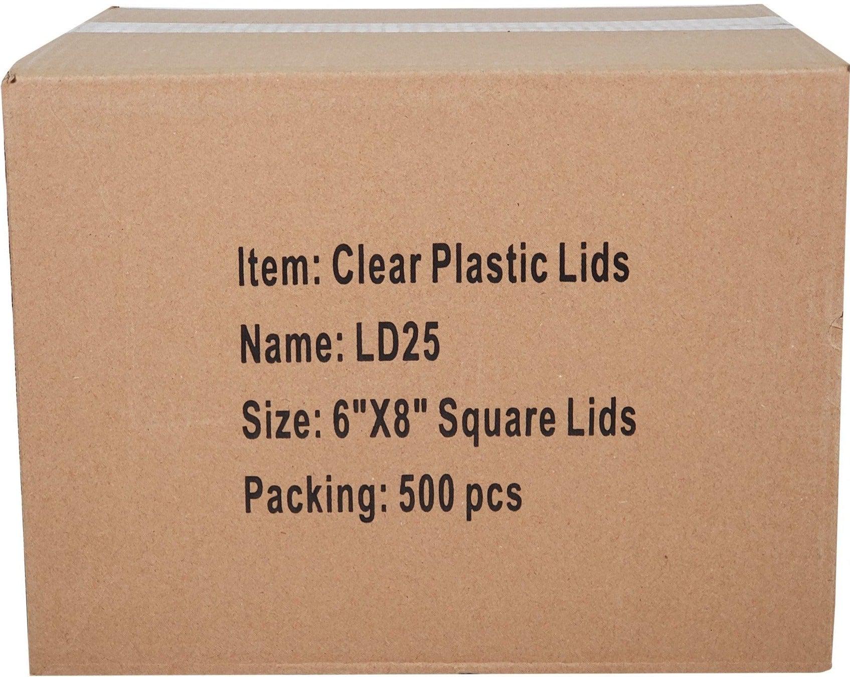 PPP - 6"x8" Plastics Dome Lids for 2 1/4 lb Oblong Container - LD25