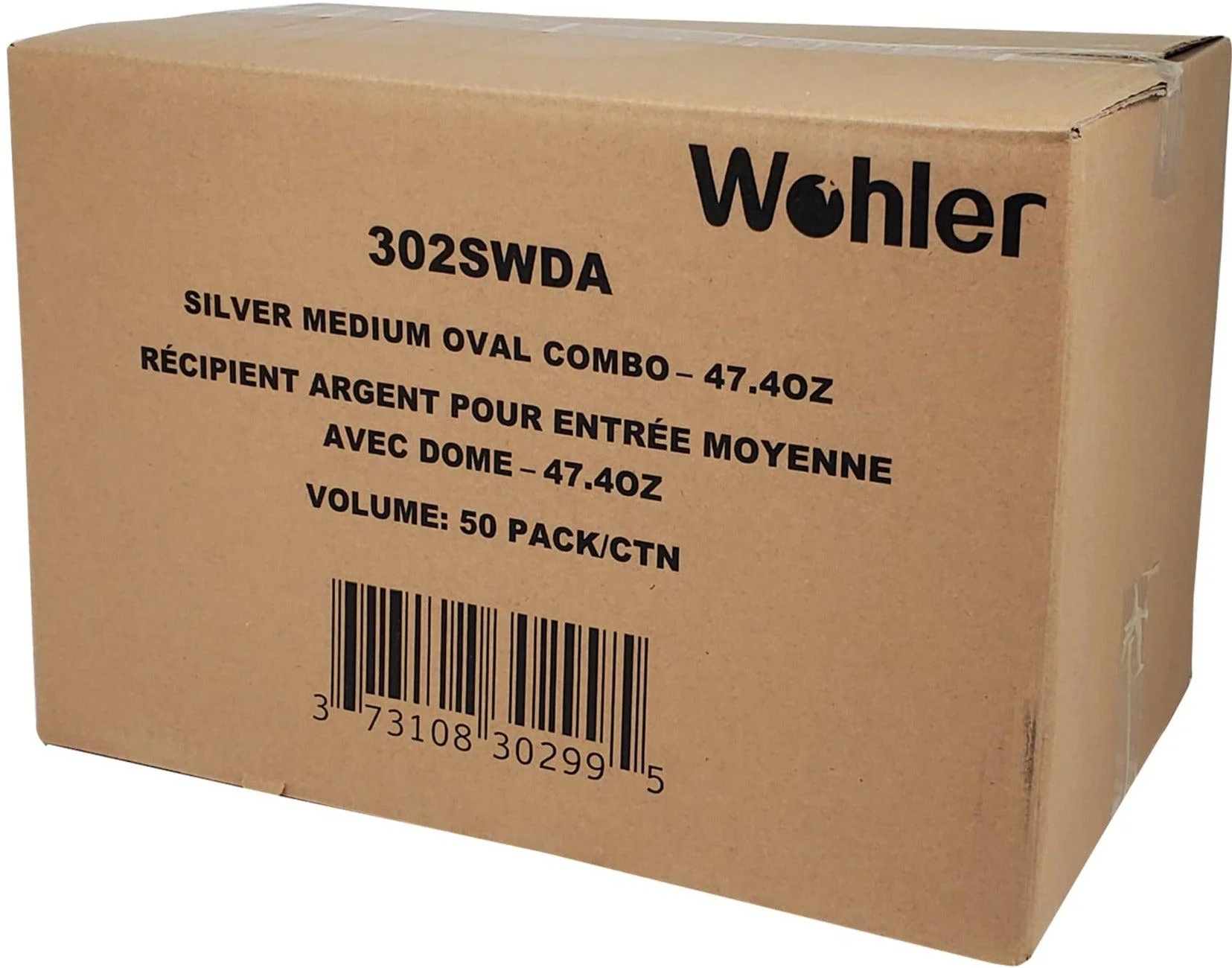 Wohler - Medium Sliver Entre Container W/Lid