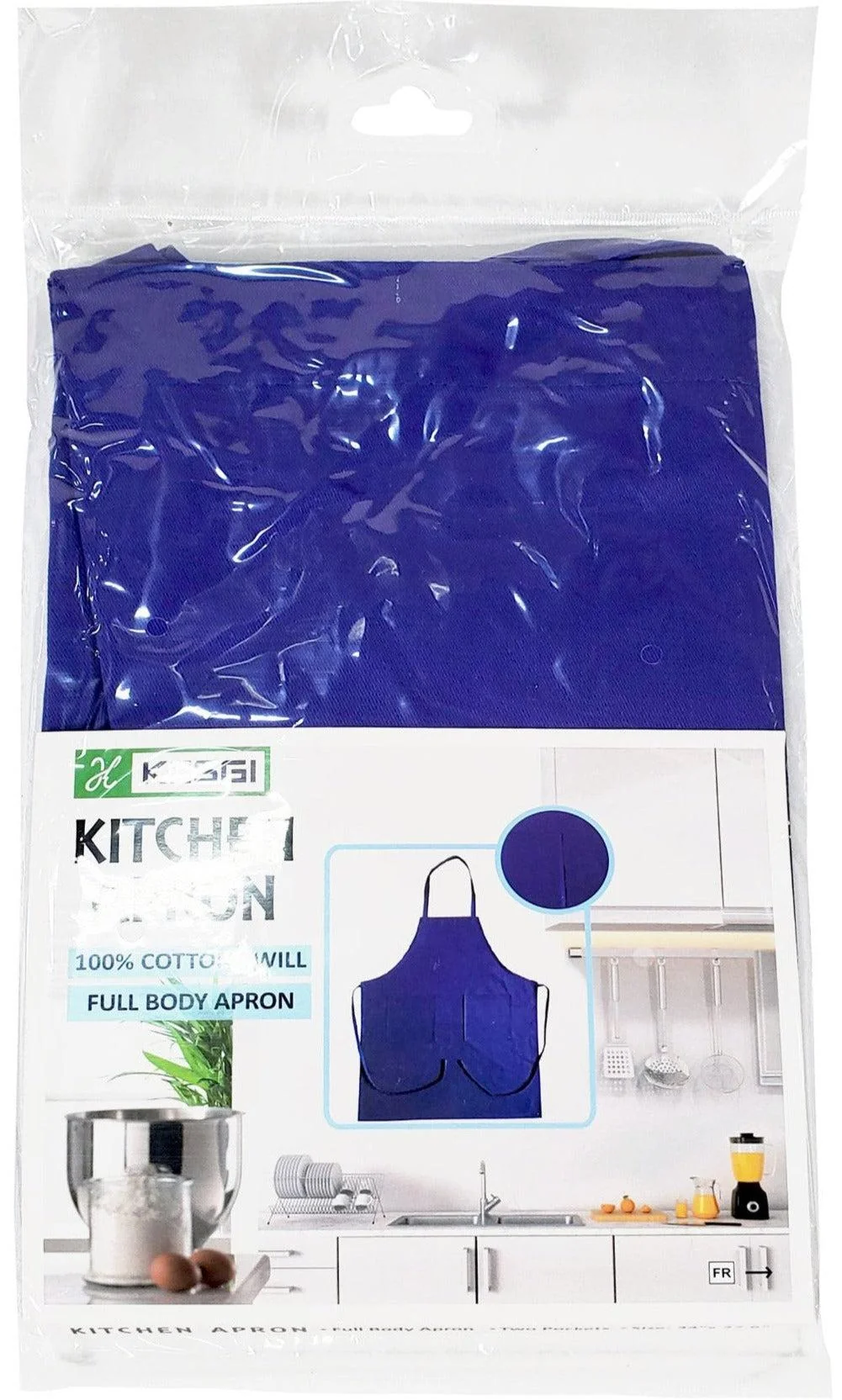 Kesgi - Apron - Full Body - Blue - 2 Pockets - AP002BLU — Case (36 CT)