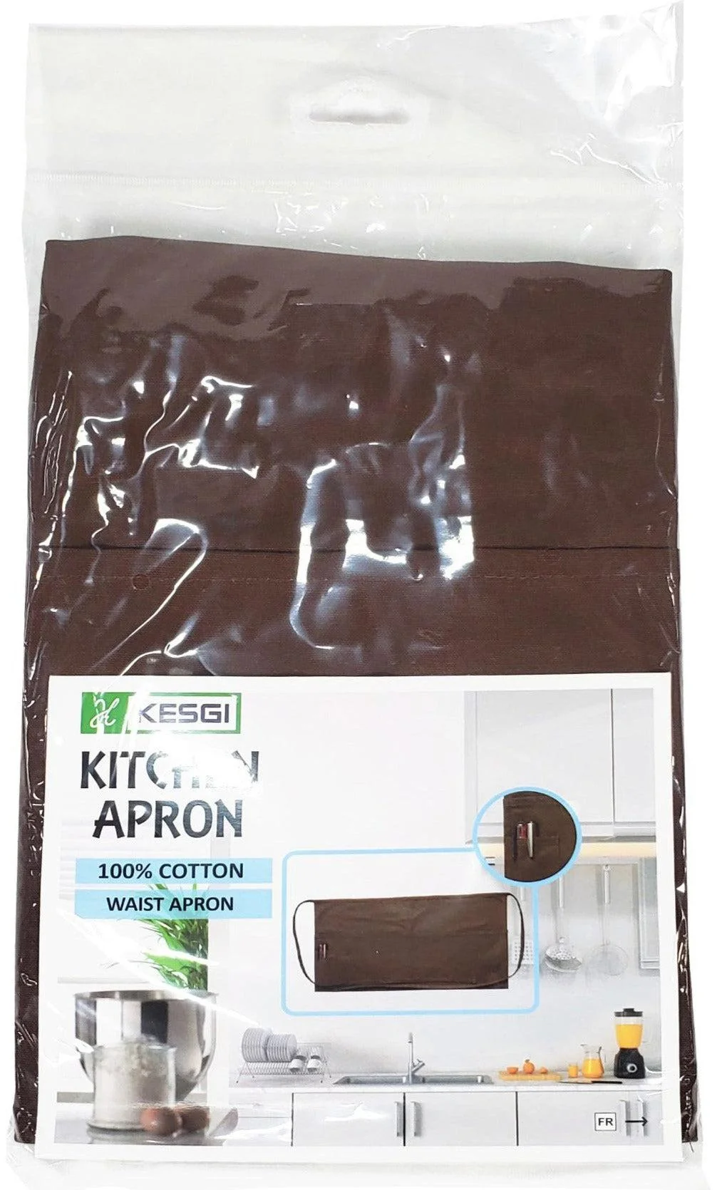 Kesgi - Apron - Waist - Chocolate - 3 Pockets - AP003CH — Case (36 CT)