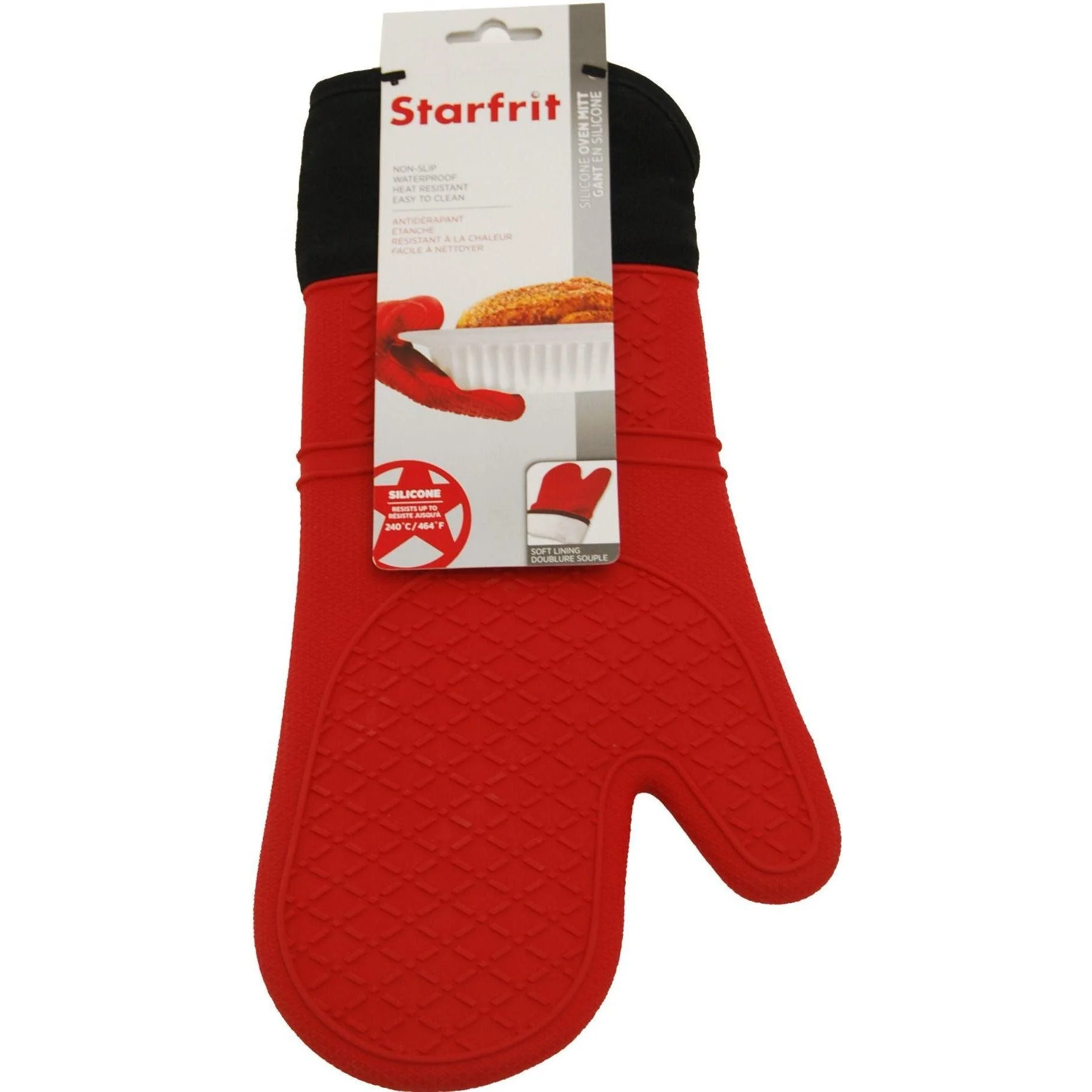 Starfrit - Silicone Oven Mitt - 15" - Cotton Lining - Red — Each (1 CT)
