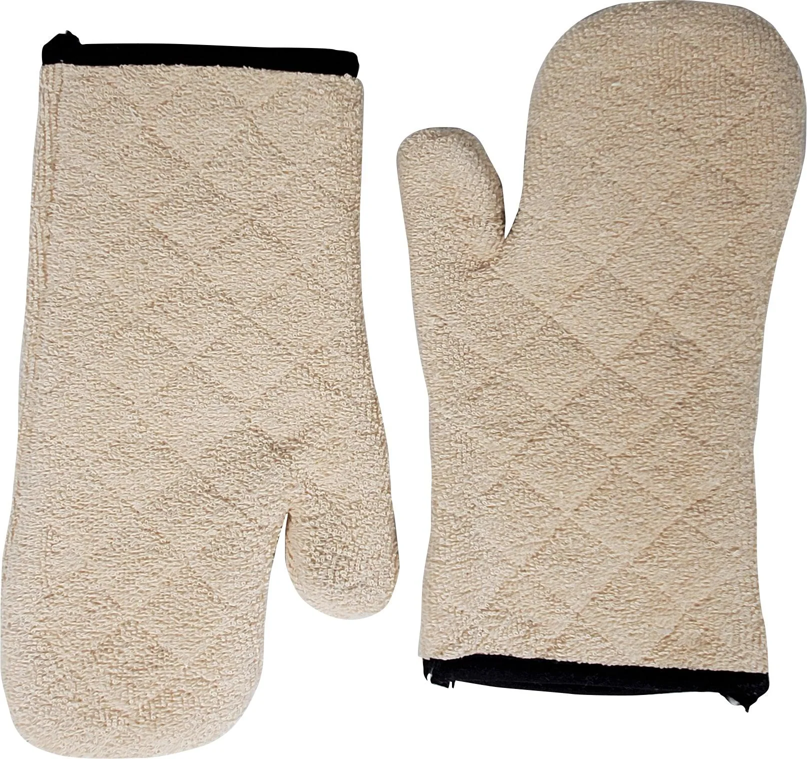 Oven Mitt - Cotton - Beige (1 pair) - QF014 — Each (2 CT)