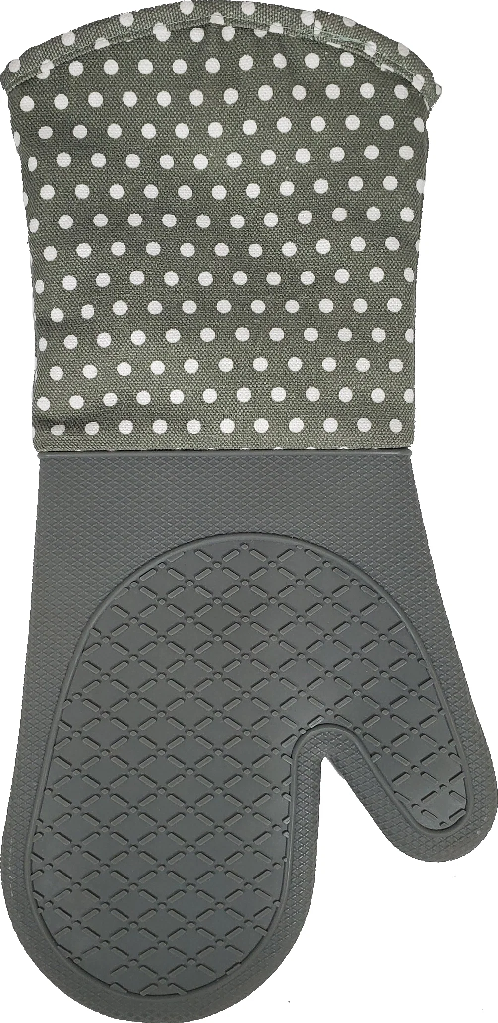 Oven Mitt - Silicone - Grey (1 pair) - QF004Grey — Case (30 x 2 CT)