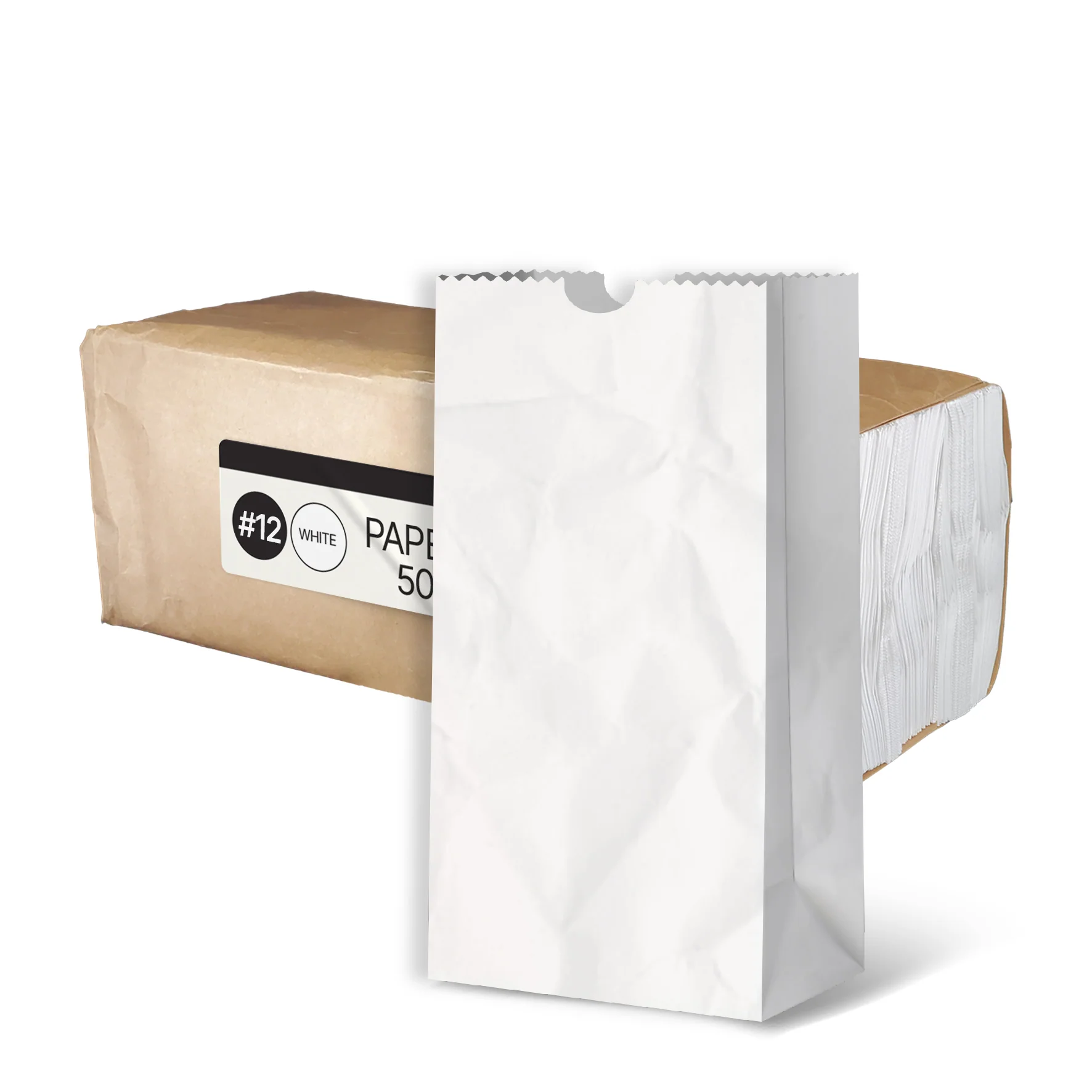 Paper Bags - White - #12 - Made in Canada