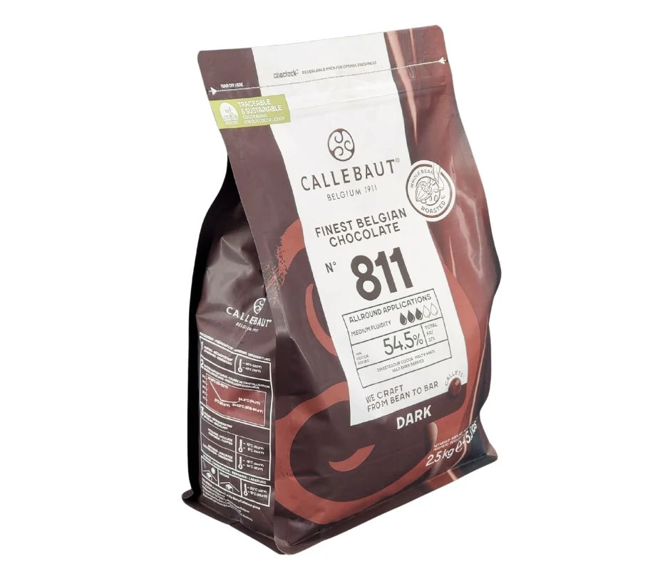 Callebaut - Dark Chocolate Callets - 811 — Case (8 x 2.5 KG)