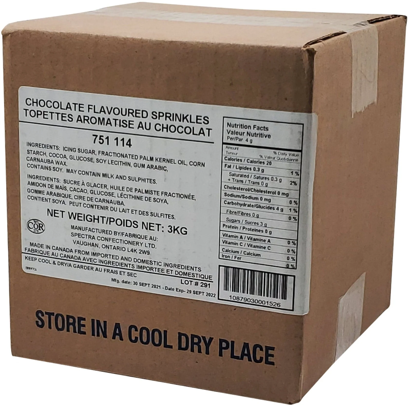 Dawn - DDA Sprinkles - Chocolate — Each (3 KG)