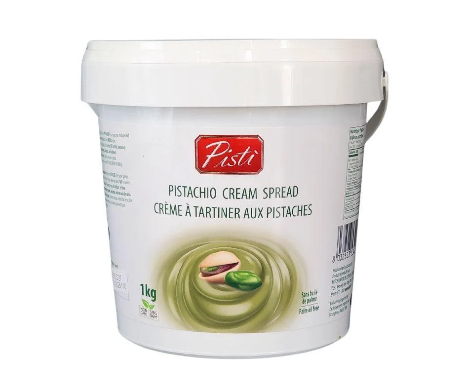 Pisti - Pistachio Cream 45% - Spreadable - 1kg — Case (9 x 1 KG)