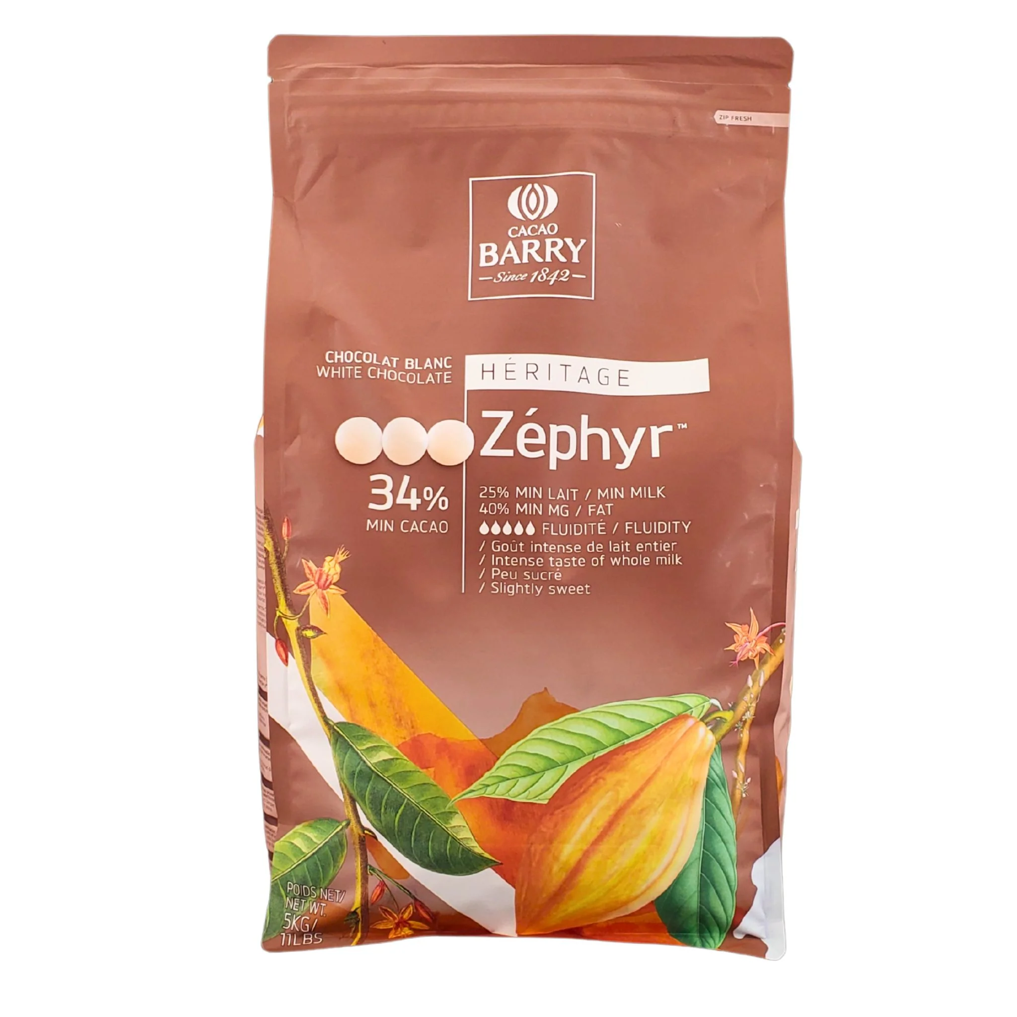 Cacao Barry - Zephir Callet White Chocolate - 5kg — Each (5 KG)