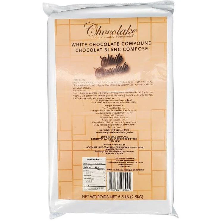 Chocolake White Chocolate Compound — Case (8 x 2.5 KG)