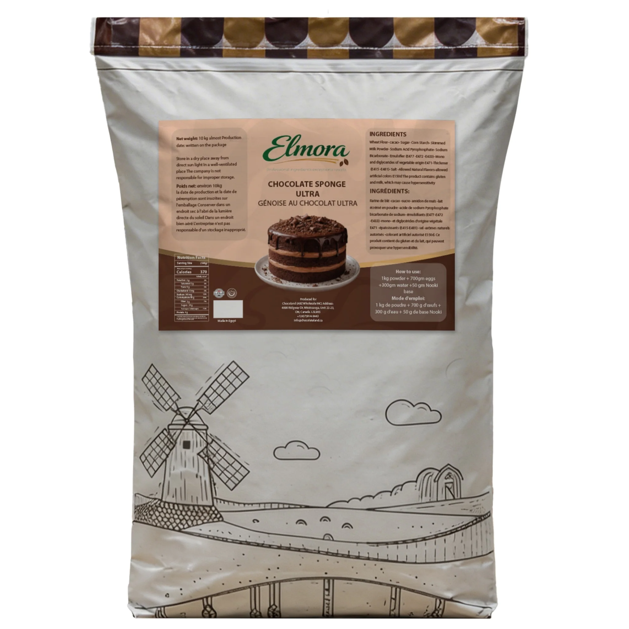 Elmora - Chocolate Sponge Cake Ultra 10 Kg