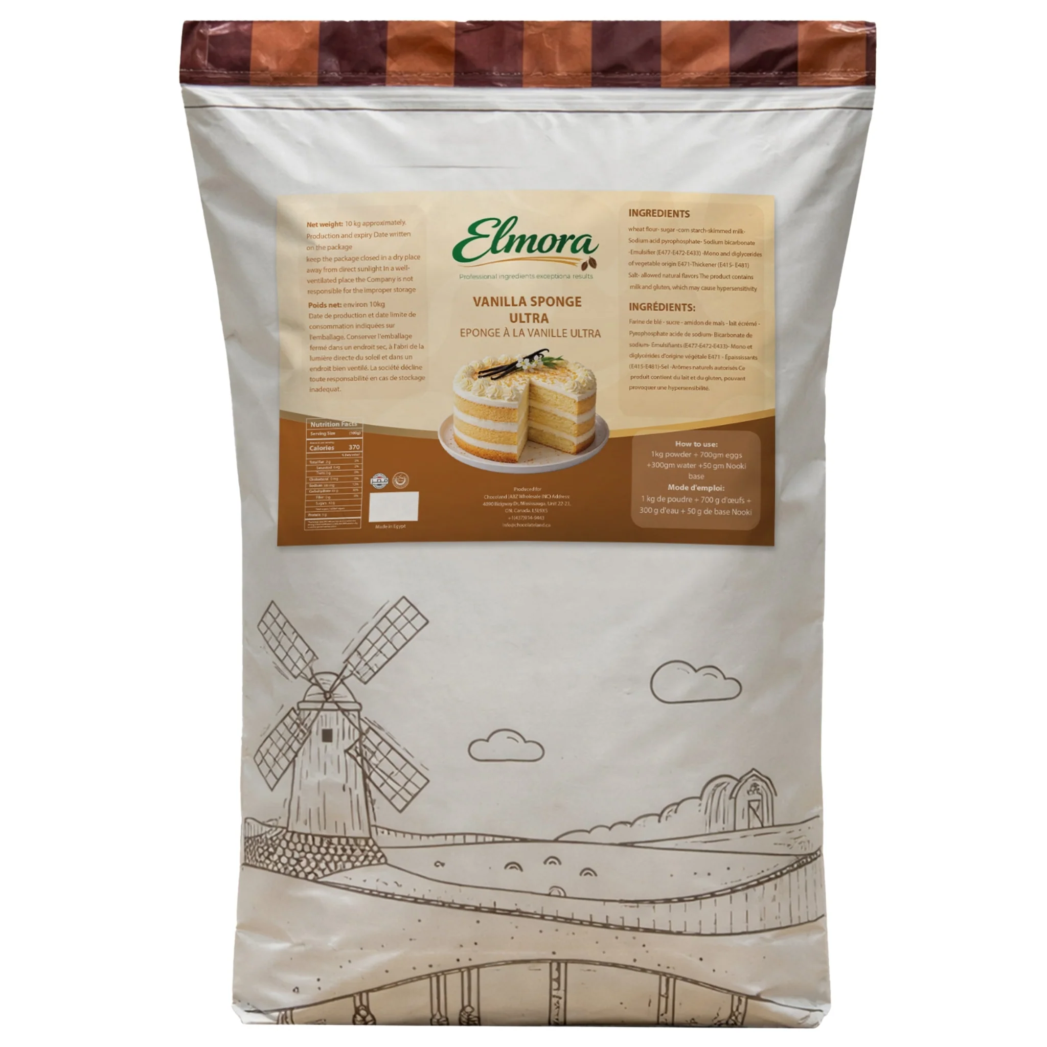 Elmora - Vanilla Sponge Cake Ultra 10 kg Sack