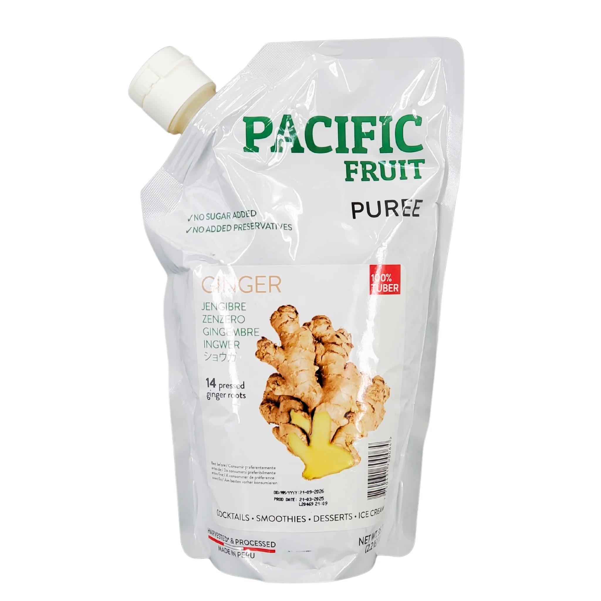 Pacific Fruit Ginger Purée — Case (6 x 1 KG)