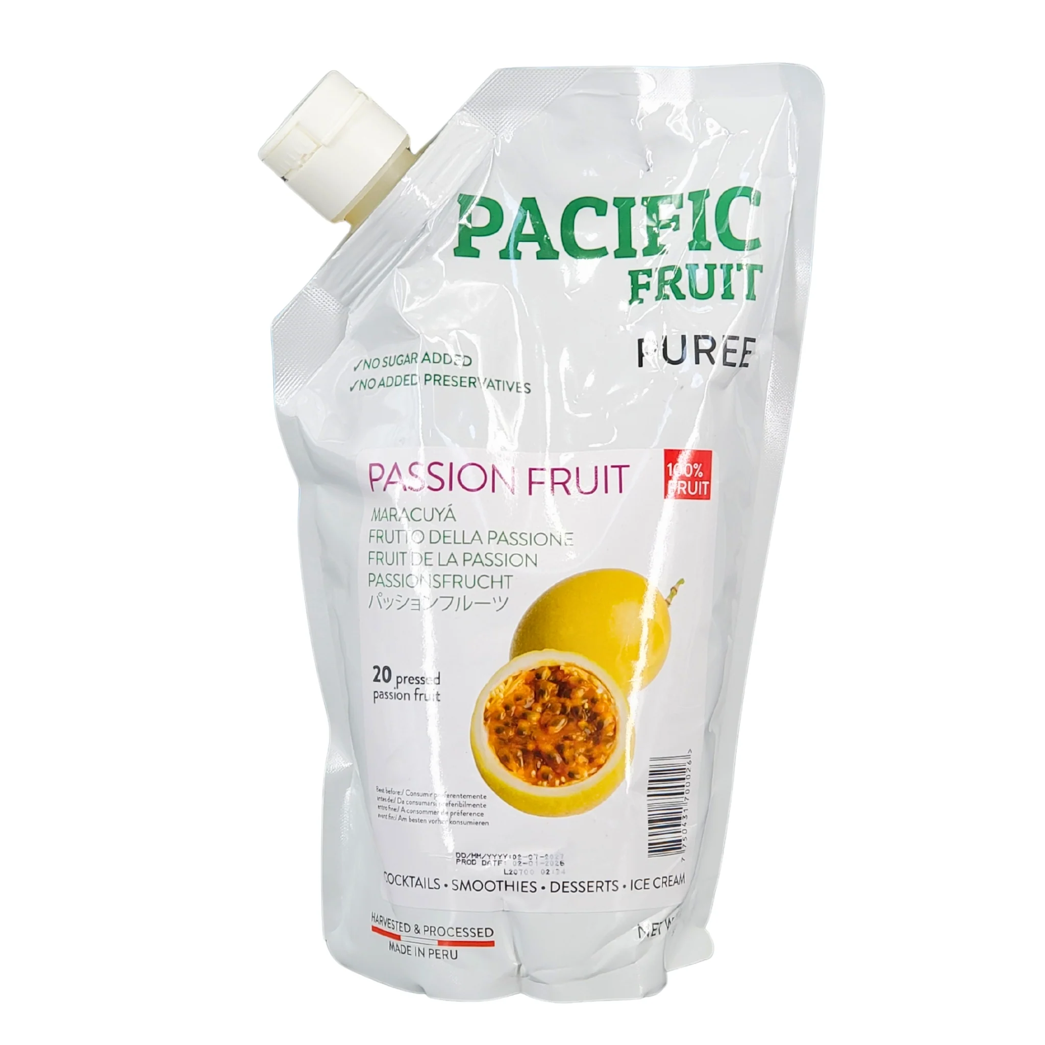 Pacific Fruit Passion Fruit Purée — Case (6 x 1 KG)