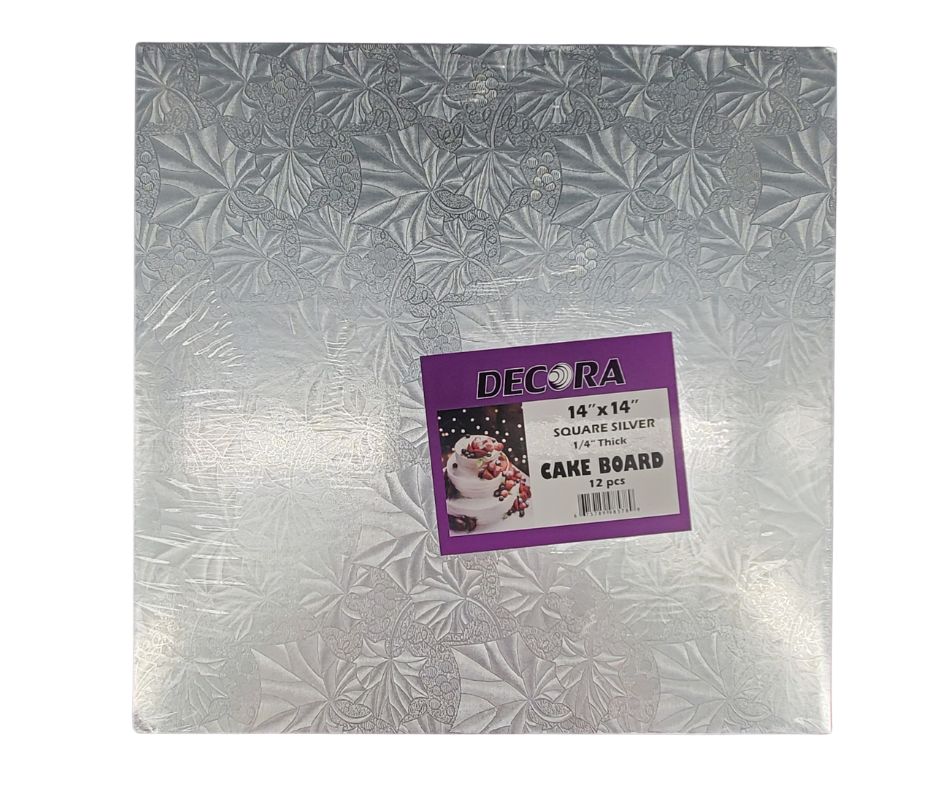 Decora - Cake Board - Square - 14x14x1/4 — Case (2 x 12 CT)