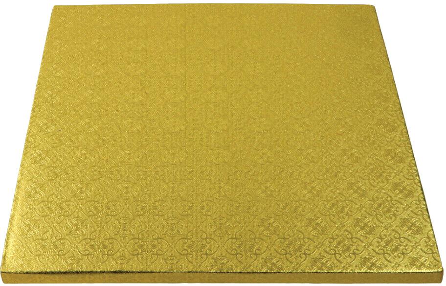 Decora - 16" Square X 1/2" Thick Cake Board - Gold - SG-98617 — Case (2 x 6 CT)