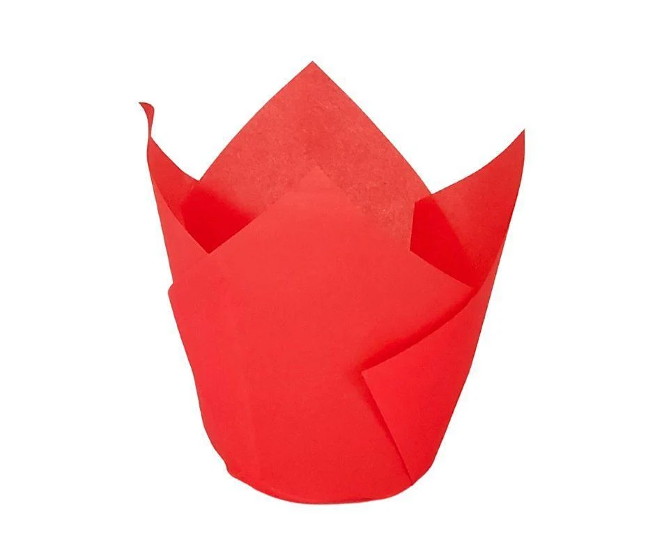 Decora - Muffin Cups - Tulip - Red — Case (100 CT)