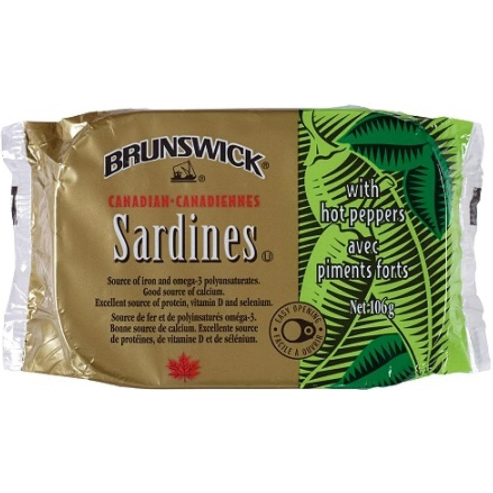 Brunswick - Sardines w/Hot Peppers — Each (106 G)