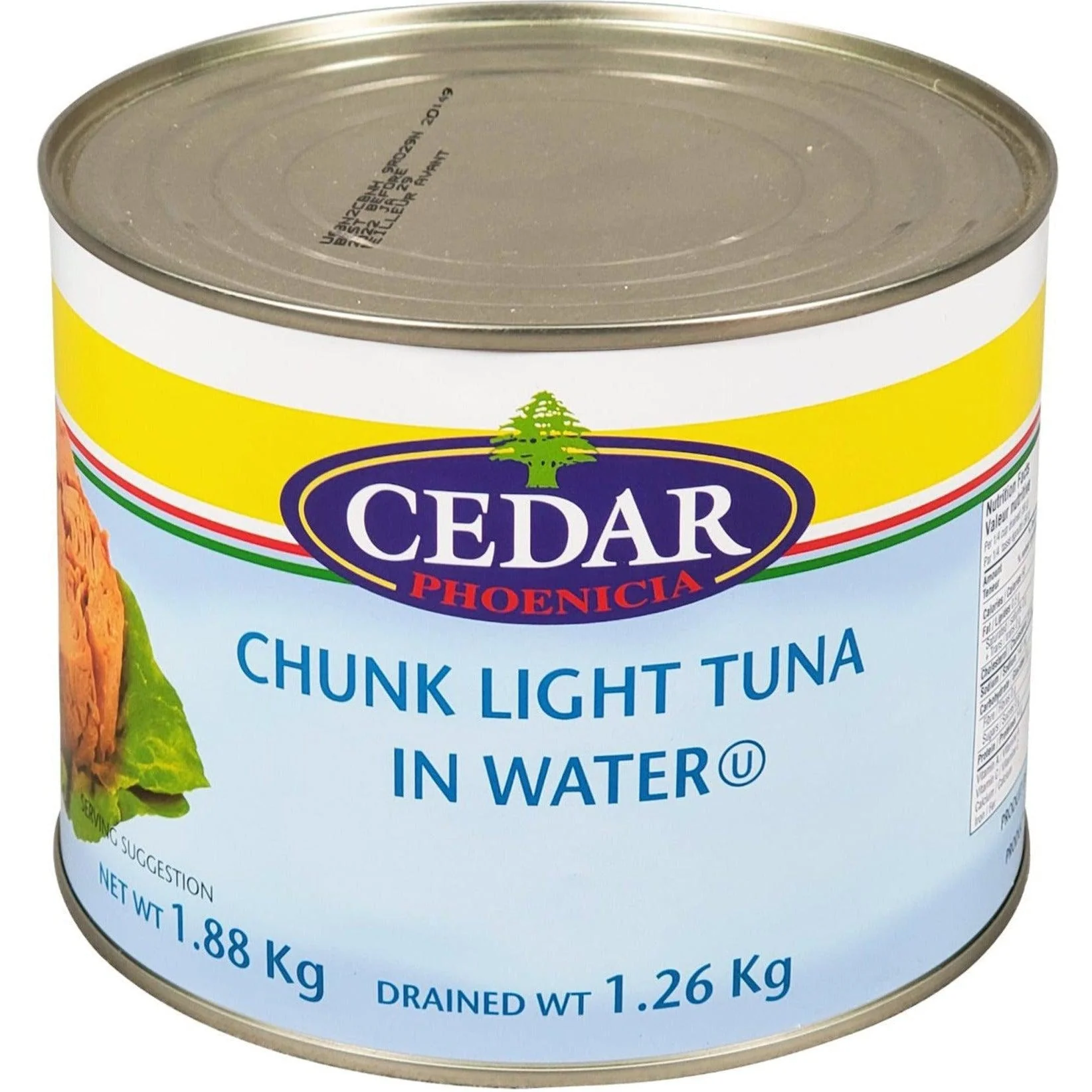 Cedar - Tuna - Chunk Light in Water - skipjack — Each (1.88 KG)