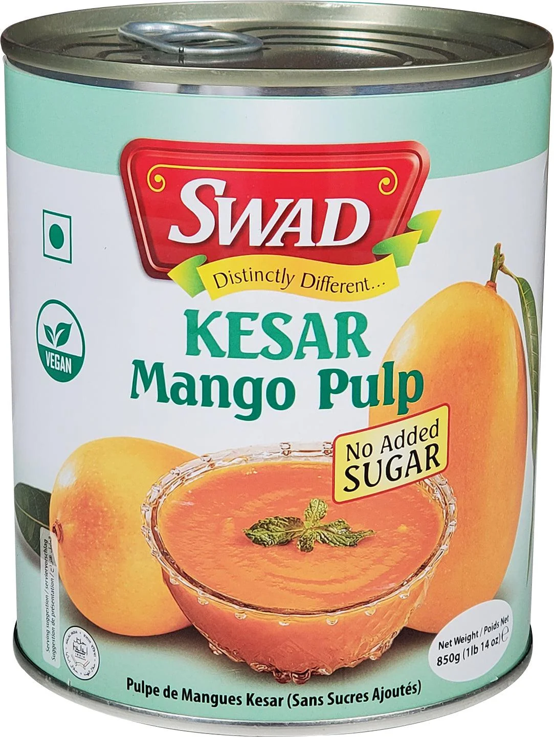 Swad - Kesar - Mango Pulp - No Sugar — Case (6 x 850 G)
