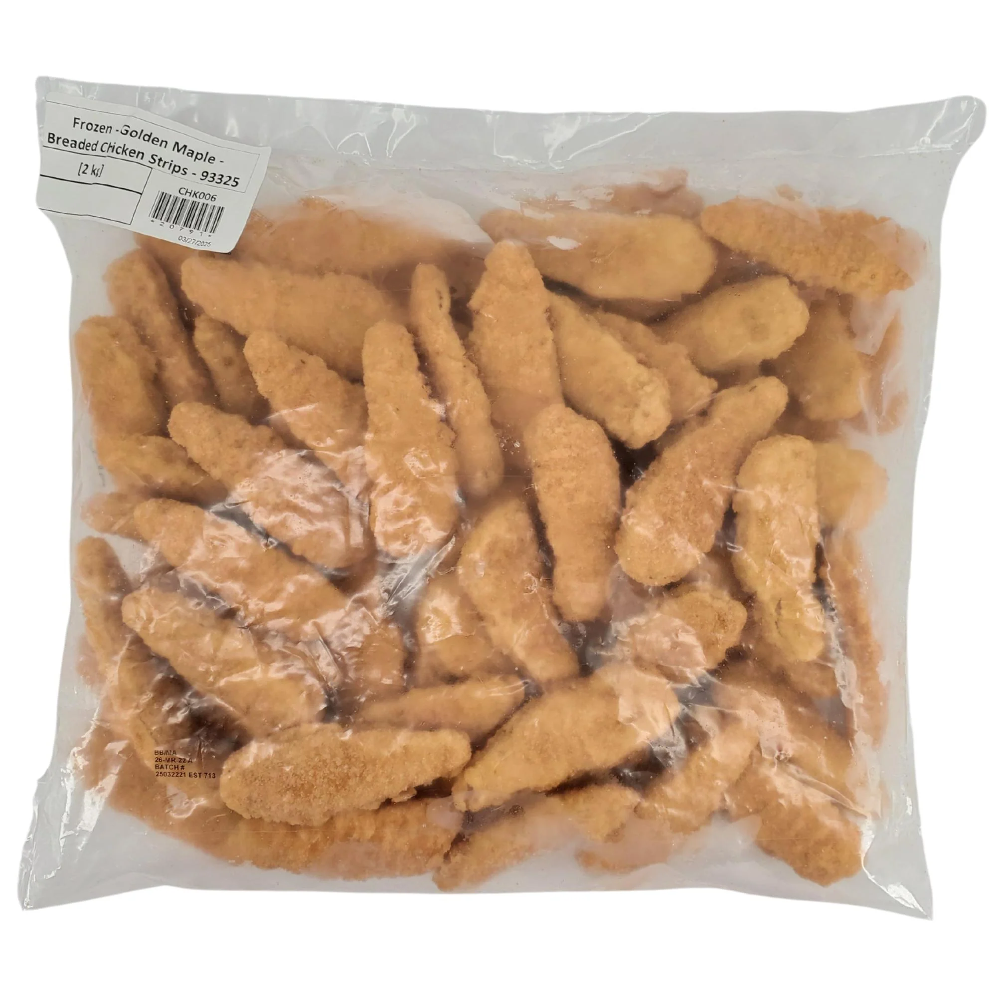 Frozen - Golden Maple - Breaded Chicken Strips - 93325 — Each (2 KG)
